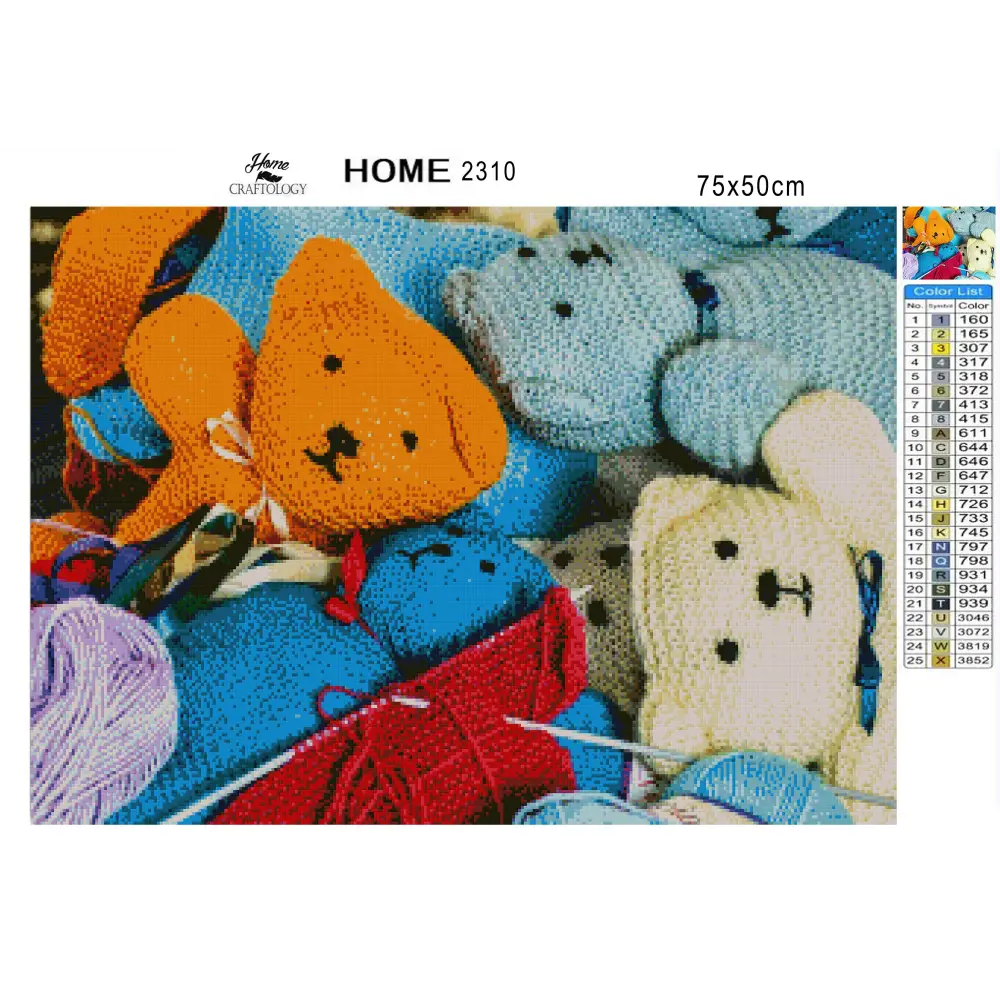 Knitted Bears - Premium Diamond Painting Kit - Diamond Painting Kit
