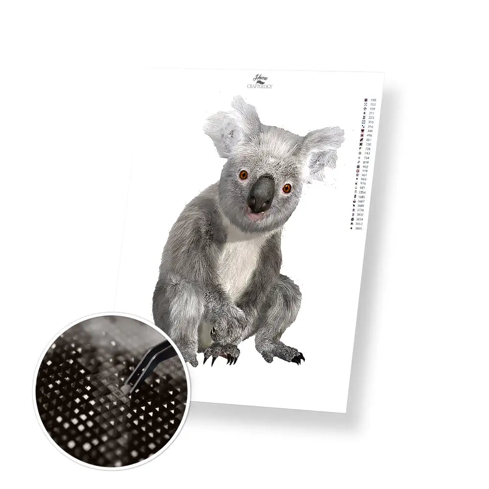 Koala - Premium Diamond Painting Kit - 20x30cm / 8x12’’ / Square (Most Popular) - Diamond Painting Kit
