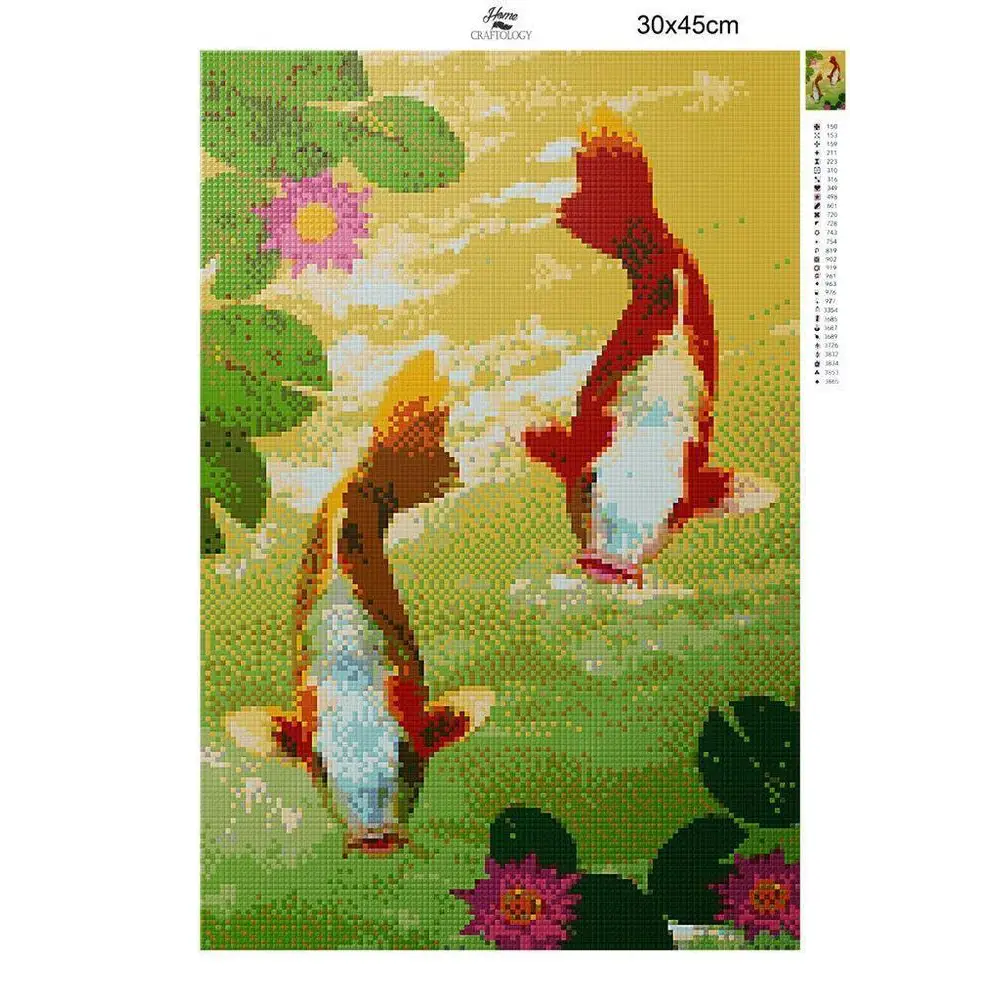 Koi Fish - Diamond Painting Kit - Home Craftology