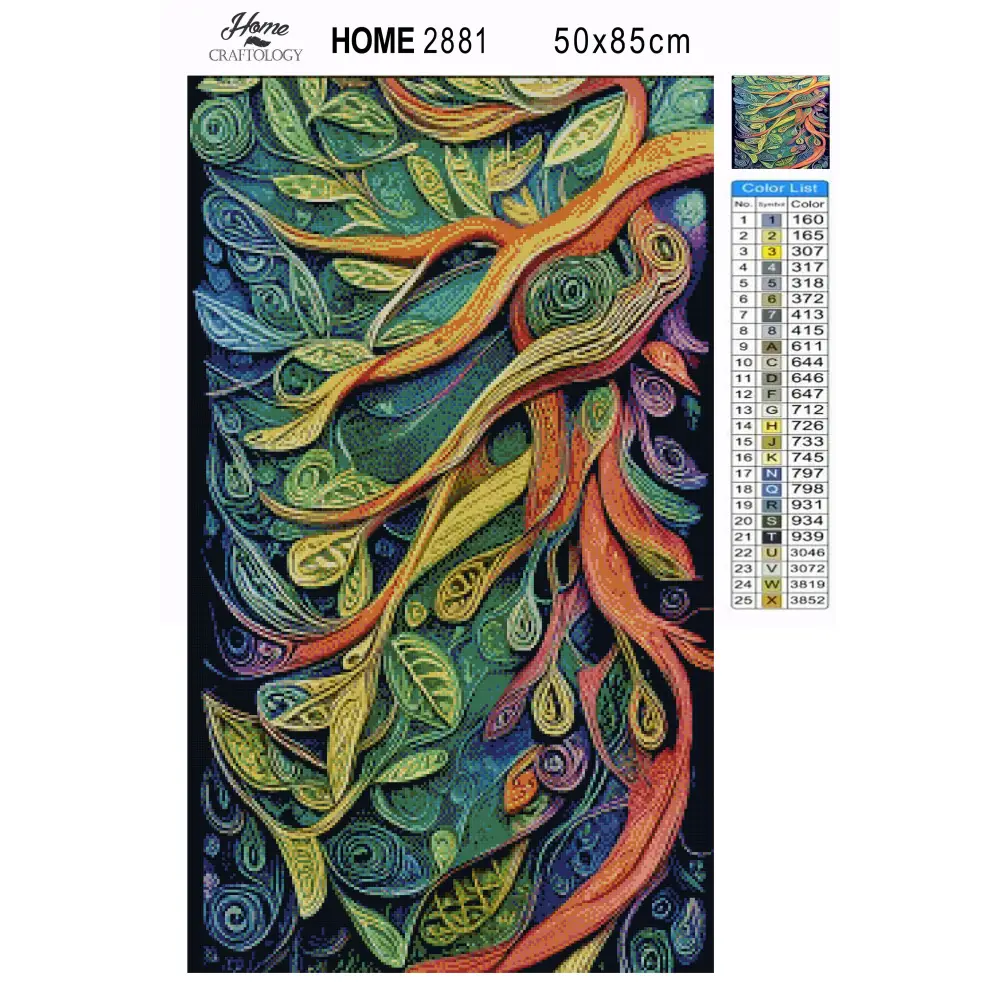 Leaves and Branches - Premium Diamond Painting Kit - Diamond Painting Kit