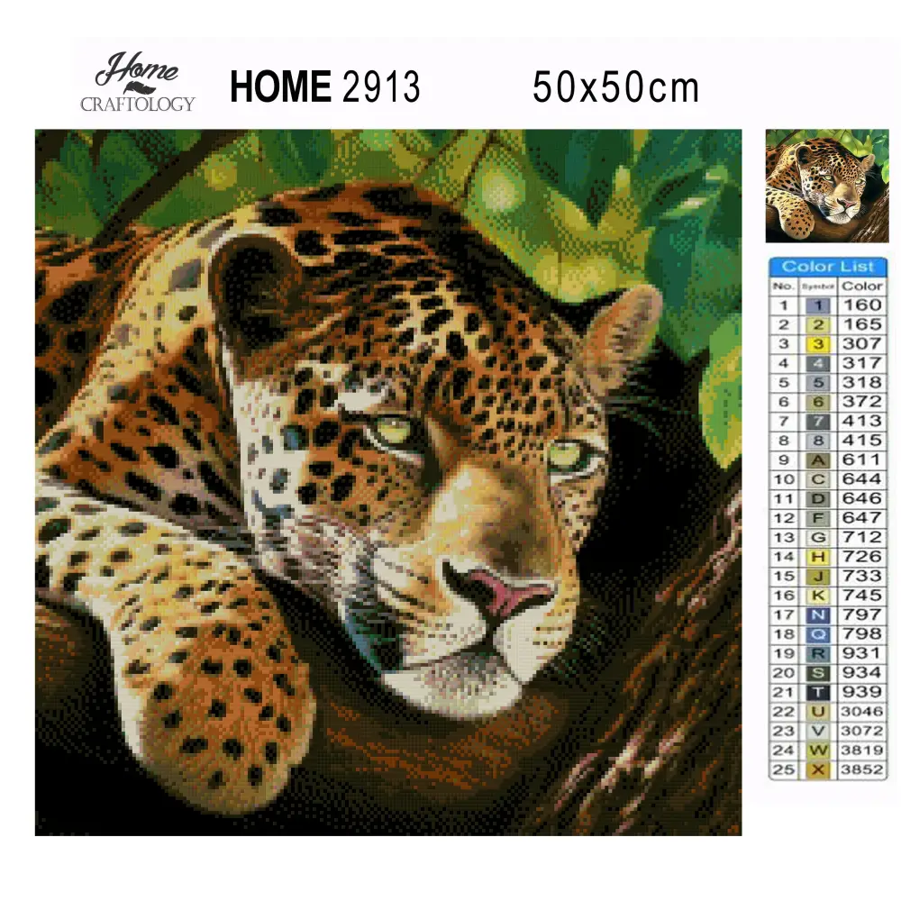 Leopard Close-up - Premium Diamond Painting Kit - Diamond Painting Kit