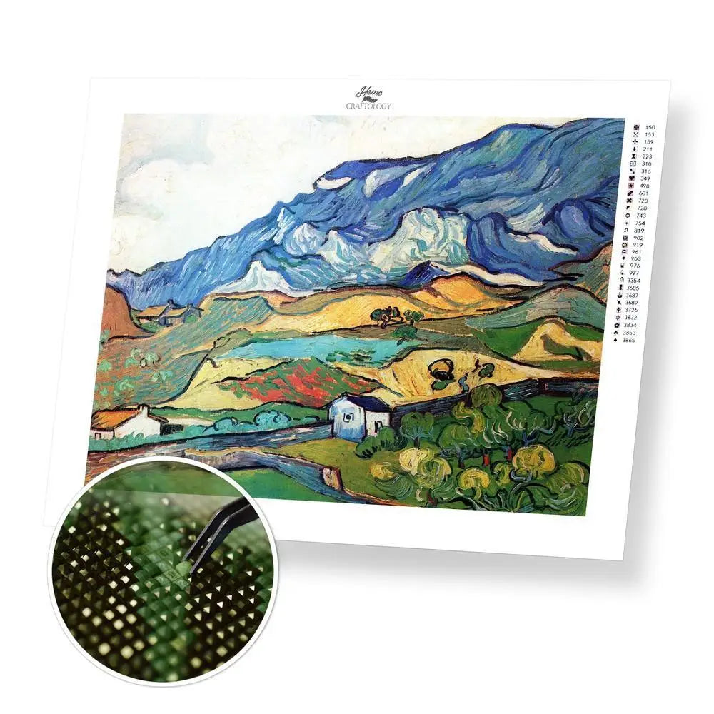 Les Alpilles a Mountain Landscape - Premium Diamond Painting Kit - 40x30cm / 16x12’’ / Square (Most Popular) - Diamond