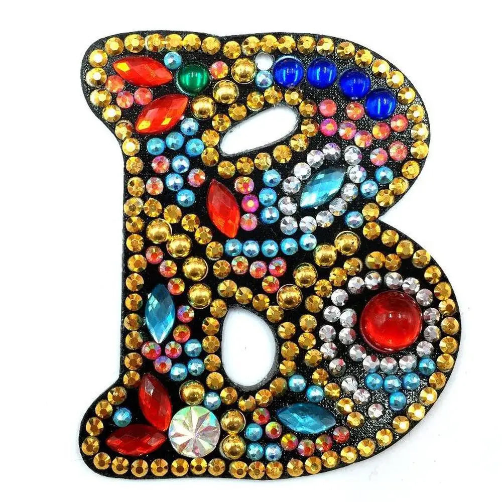 Letters - Diamond Painting Keychain - B - Keychain