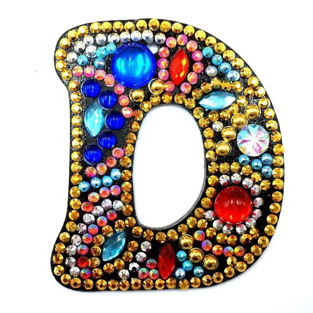 Letters - Diamond Painting Keychain - D - Keychain