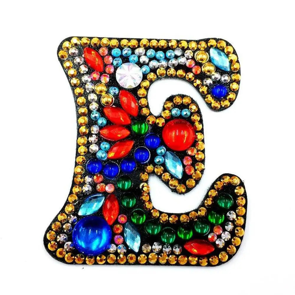 Letters - Diamond Painting Keychain - E - Keychain