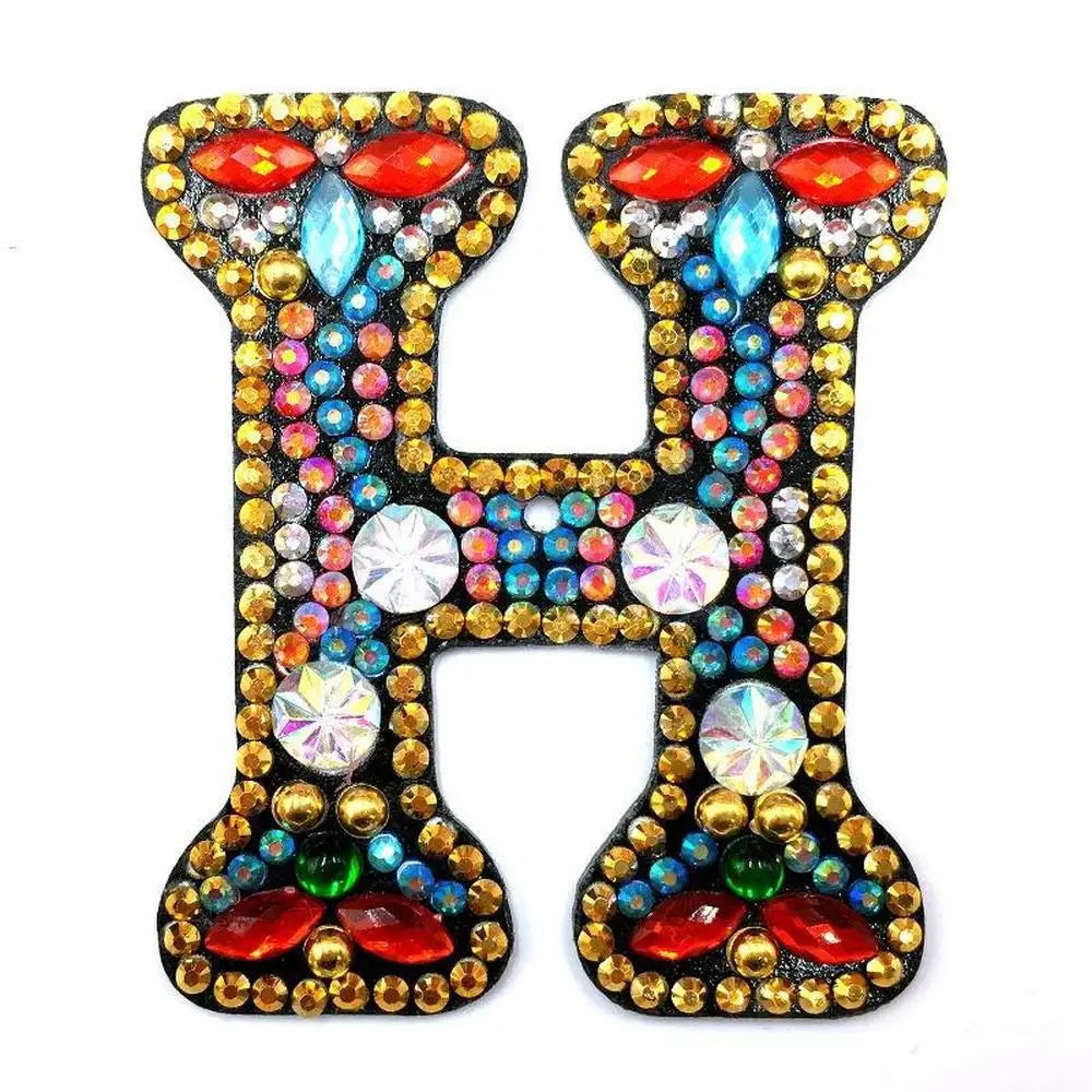 Letters - Diamond Painting Keychain - H - Keychain