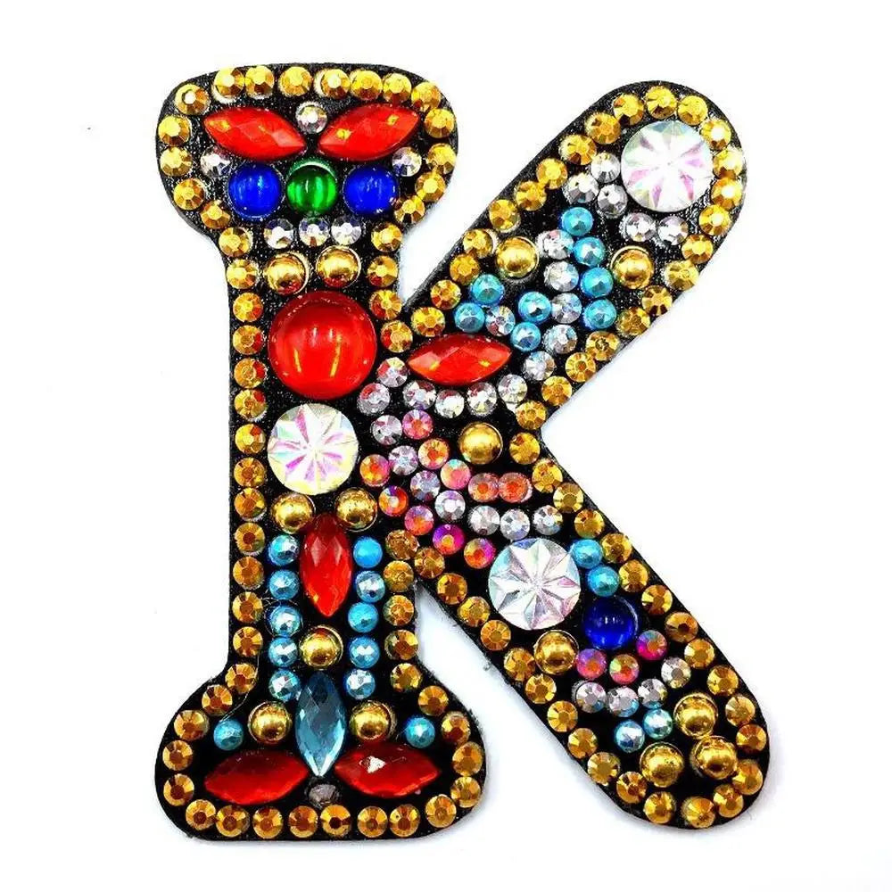 Letters - Diamond Painting Keychain - K - Keychain