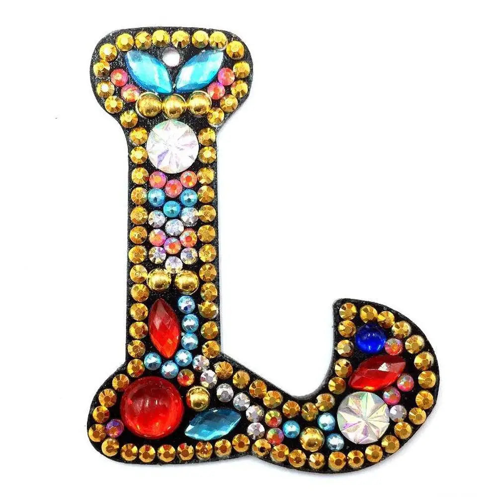 Letters - Diamond Painting Keychain - L - Keychain