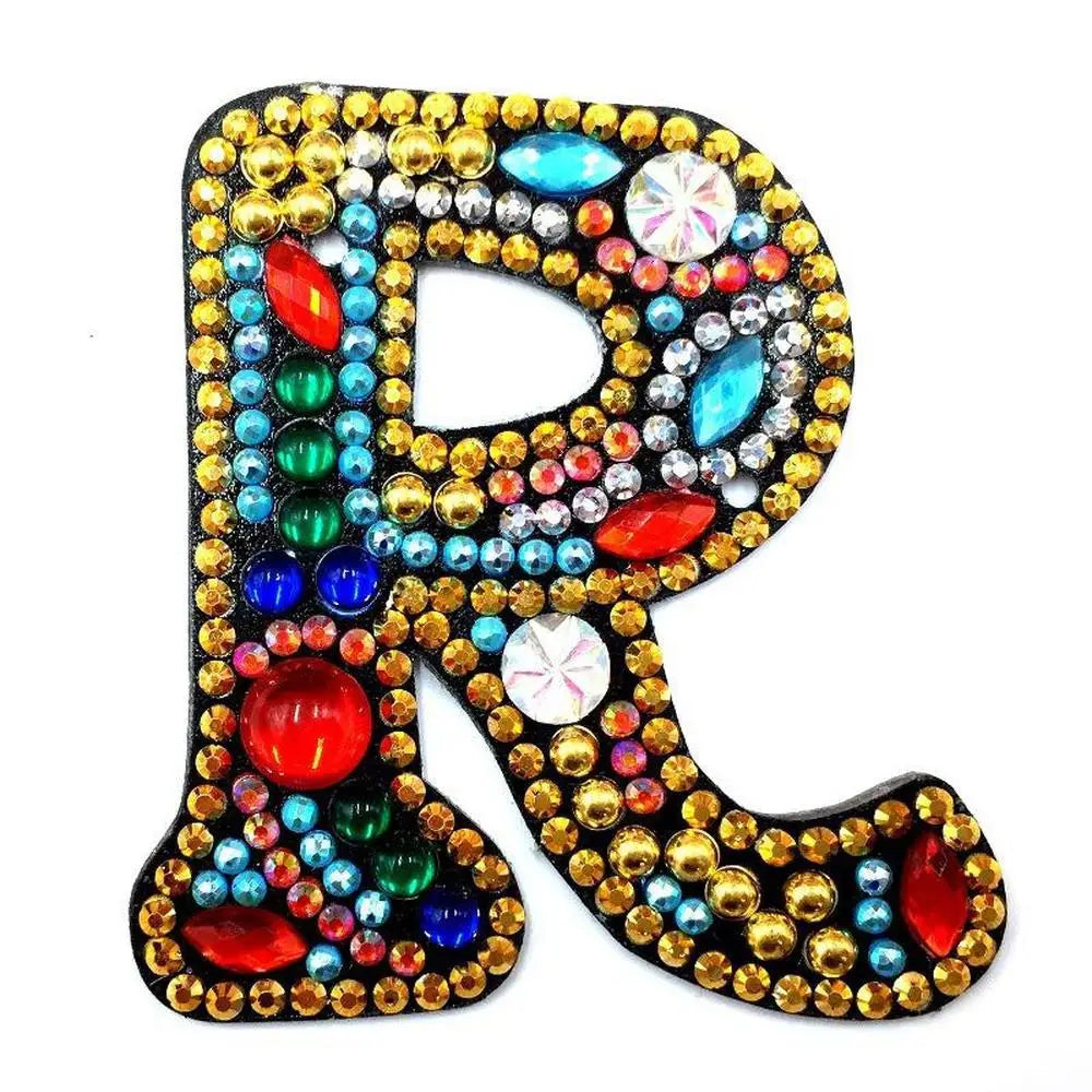 Letters - Diamond Painting Keychain - R - Keychain