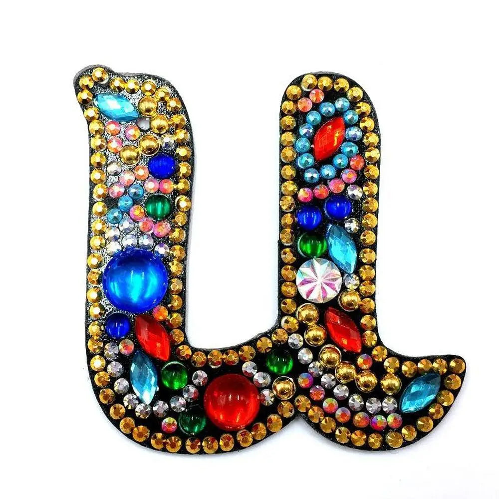 Letters - Diamond Painting Keychain - U - Keychain