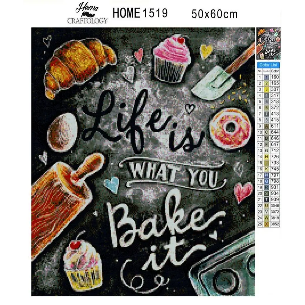 Life is What you Bake it - Exclusive Premium Diamond Painting Kit - Diamond Painting Kit