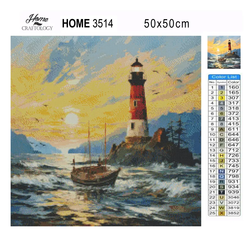 Lighthouse Painting - Exclusive Premium Diamond Painting Kit - Diamond Painting Kit