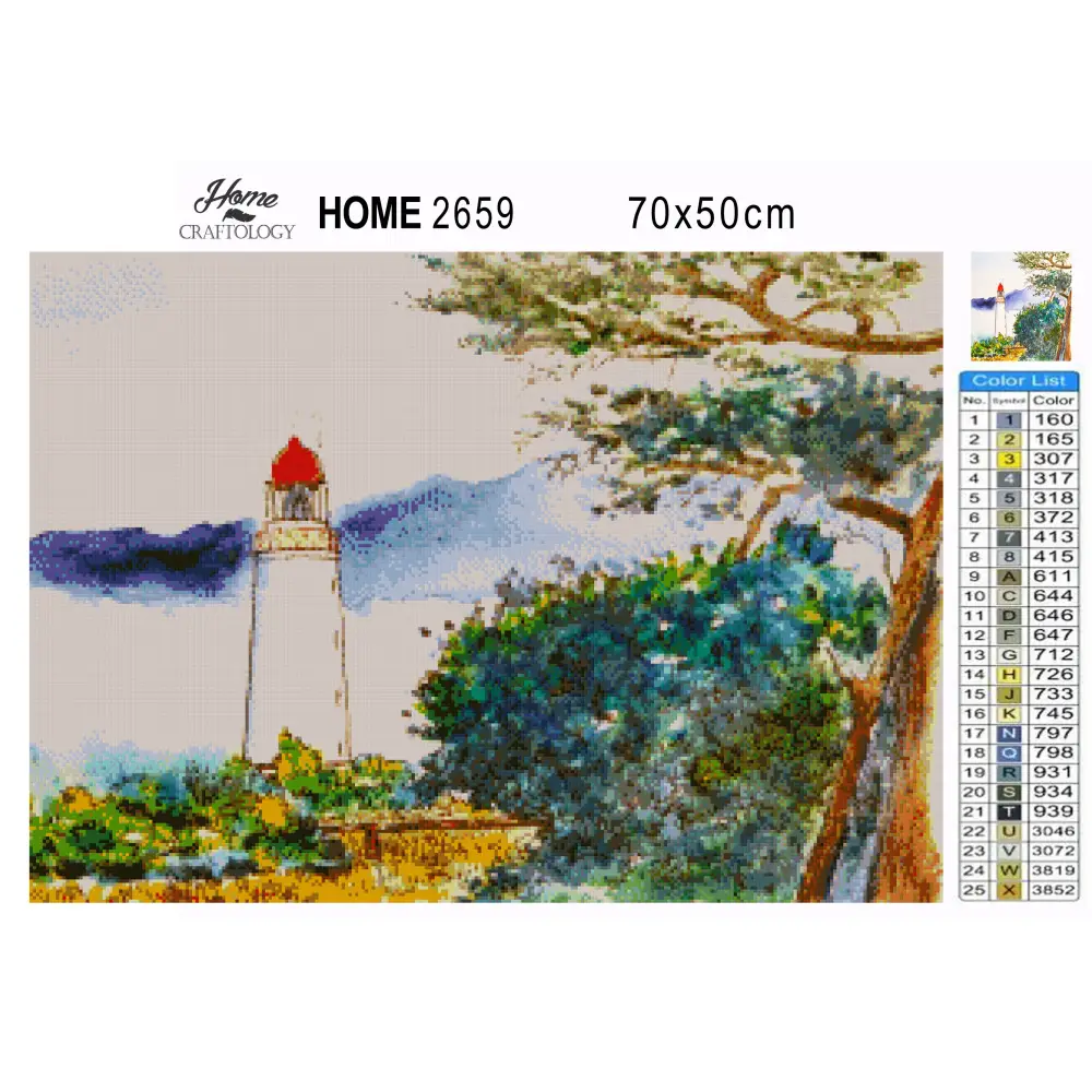 Lighthouse Painting - Premium Diamond Painting Kit - Diamond Painting Kit