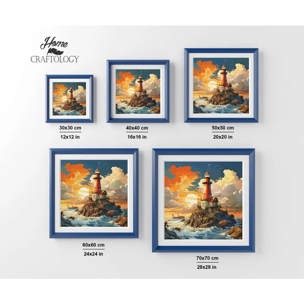 Lighthouse Sunset - Exclusive Premium Diamond Painting Kit - Diamond Painting Kit