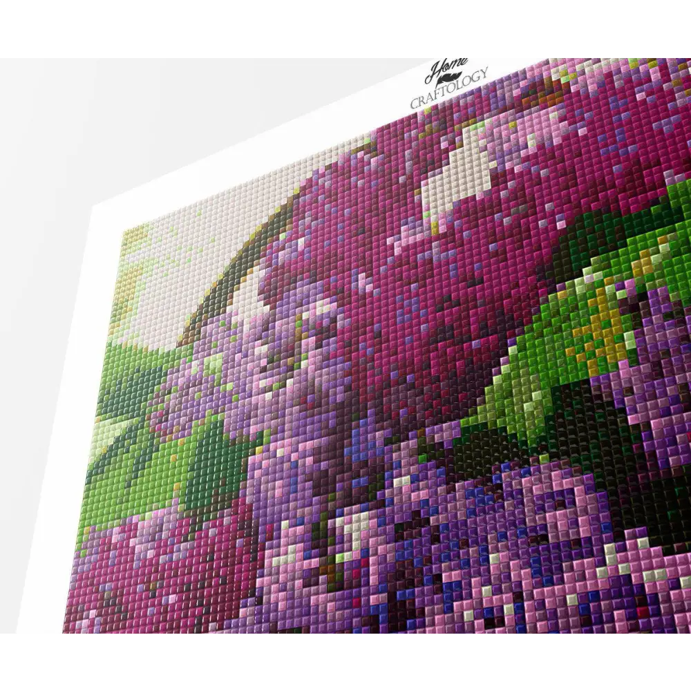 Lilac Flowers - Exclusive Premium Diamond Painting Kit - Diamond Painting Kit