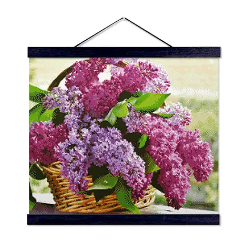 Lilac Flowers - Exclusive Premium Diamond Painting Kit - Diamond Painting Kit