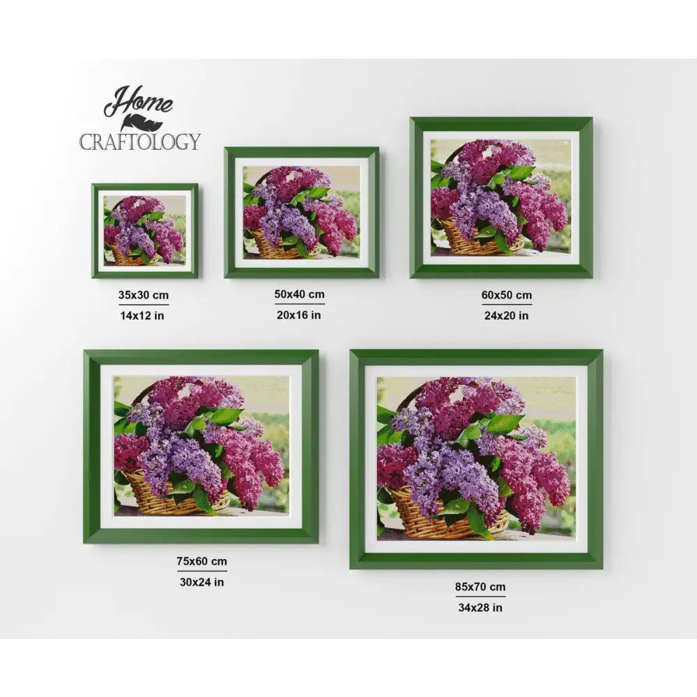 Lilac Flowers - Exclusive Premium Diamond Painting Kit - Diamond Painting Kit