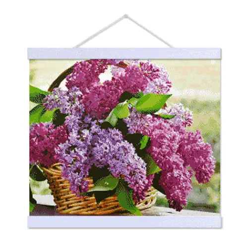 Lilac Flowers - Exclusive Premium Diamond Painting Kit - Diamond Painting Kit