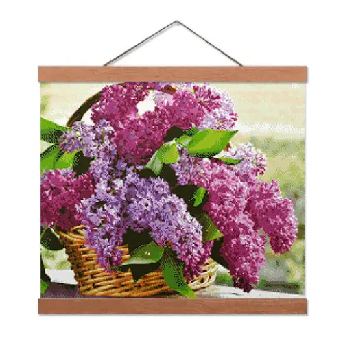 Lilac Flowers - Exclusive Premium Diamond Painting Kit - Diamond Painting Kit