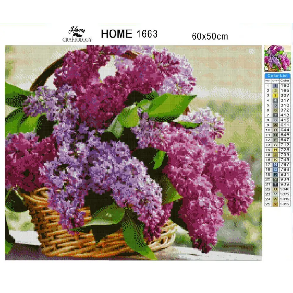 Lilac Flowers - Exclusive Premium Diamond Painting Kit - Diamond Painting Kit