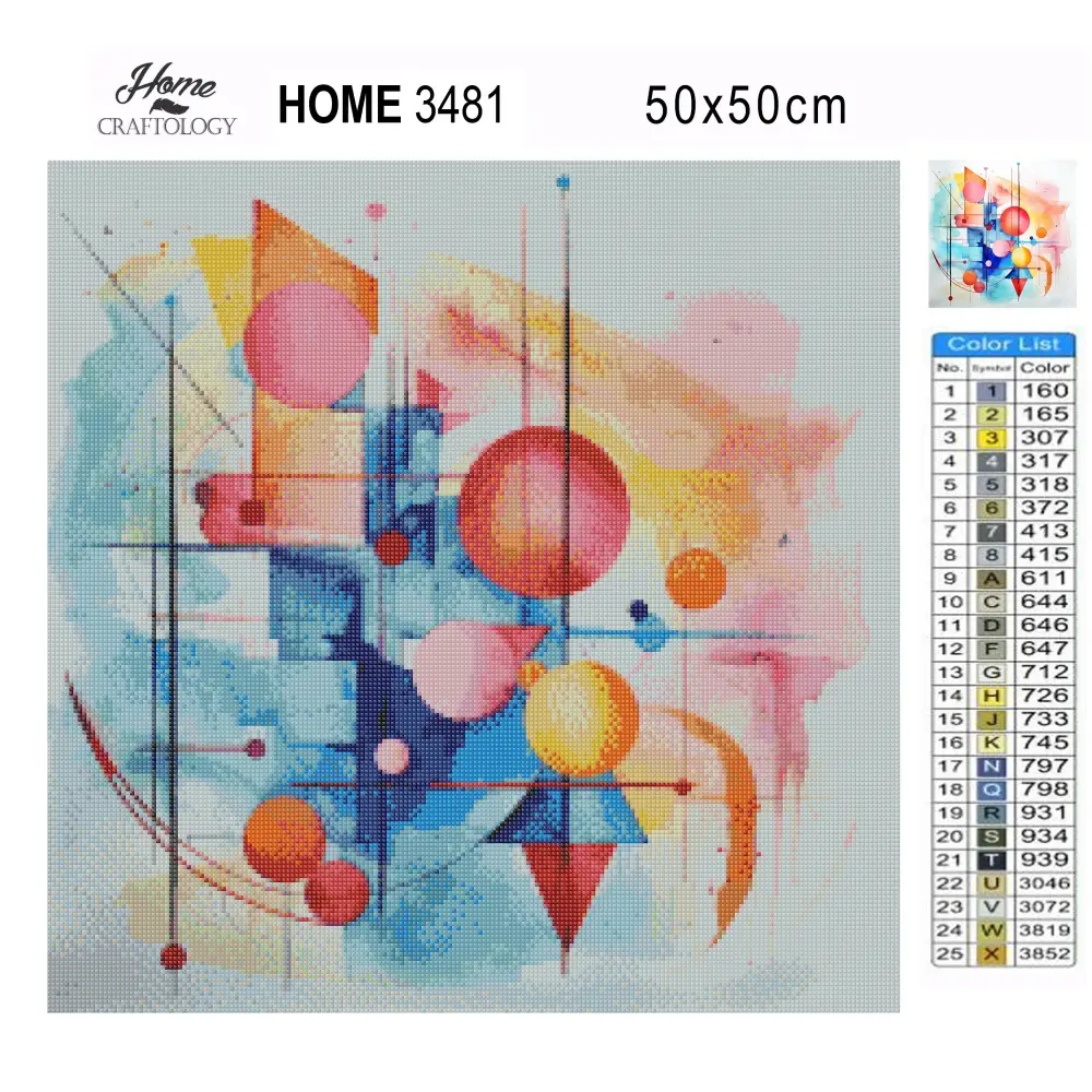 Lines and Shapes - Exclusive Premium Diamond Painting Kit - Diamond Painting Kit