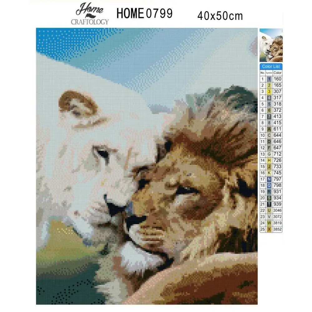 Lions - Diamond Painting Kit - Home Craftology