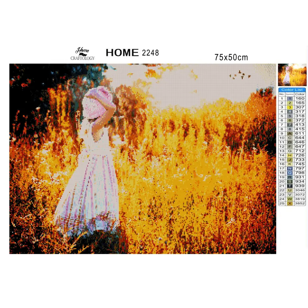 Little Girl in the Meadows - Premium Diamond Painting Kit - Diamond Painting Kit
