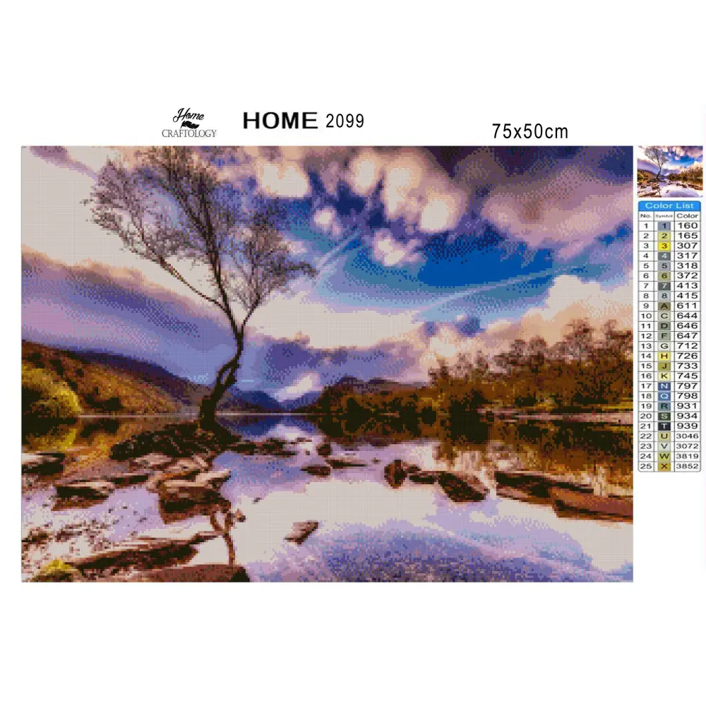 Llanberis Lake - Premium Diamond Painting Kit - Diamond Painting Kit