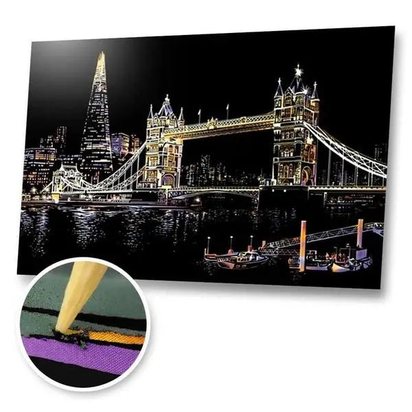 London Bridge UK - Scratch Painting Kit - Scratch Painting