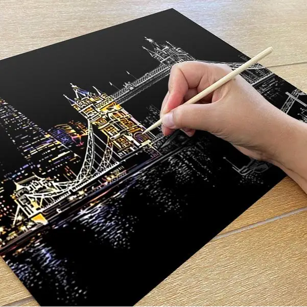 London Bridge UK - Scratch Painting Kit - Scratch Painting