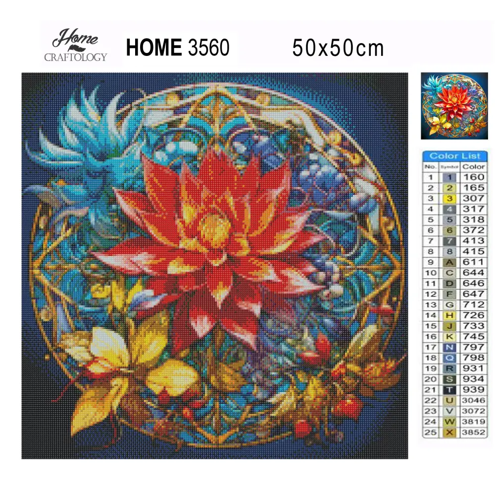 Lotus Mandala - Exclusive Premium Diamond Painting Kit - Diamond Painting Kit