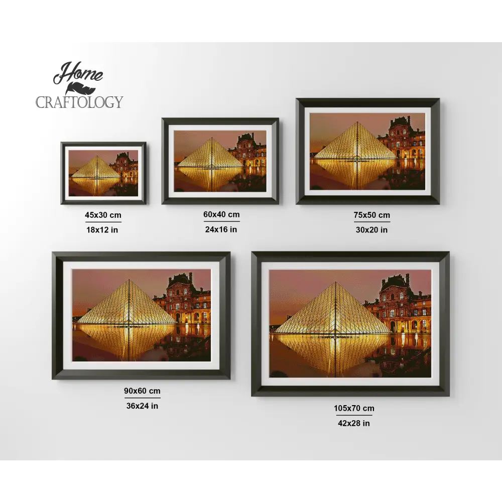 Louvre Pyramid - Premium Diamond Painting Kit - Diamond Painting Kit