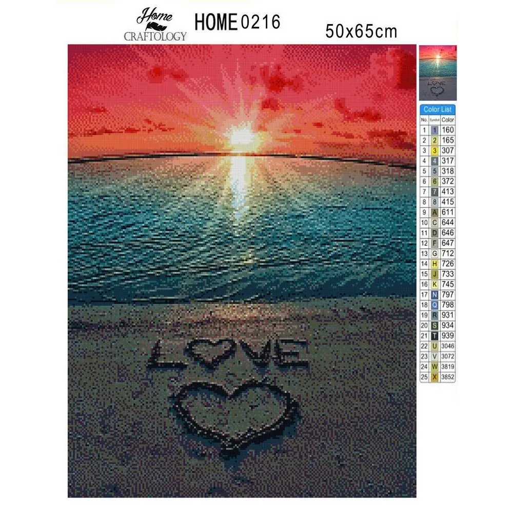 Love on the Beach - Premium Diamond Painting Kit - Diamond Painting Kit
