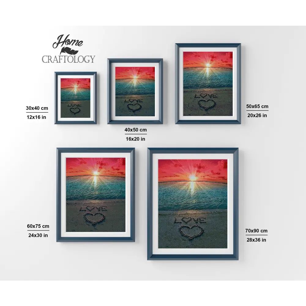 Love on the Beach - Premium Diamond Painting Kit - Diamond Painting Kit