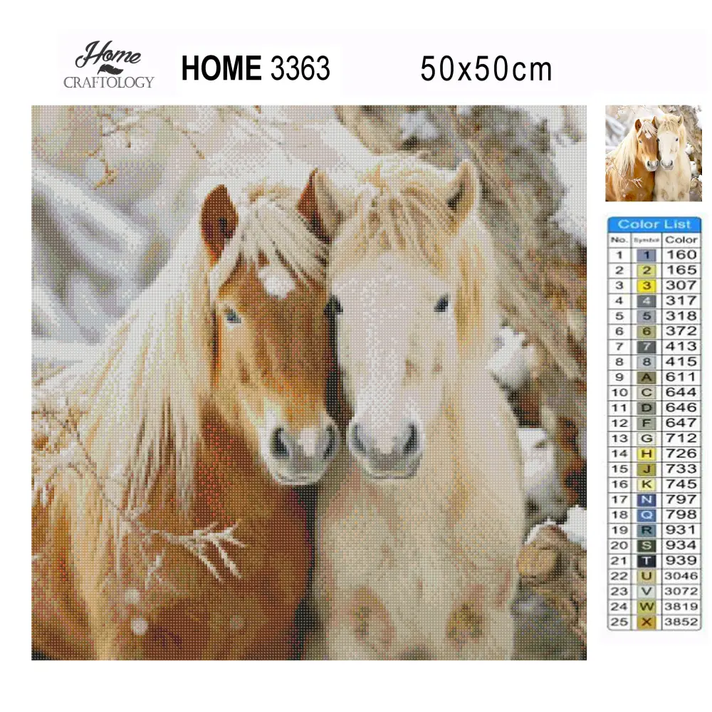 Loving Horses - Exclusive Premium Diamond Painting Kit - Diamond Painting Kit