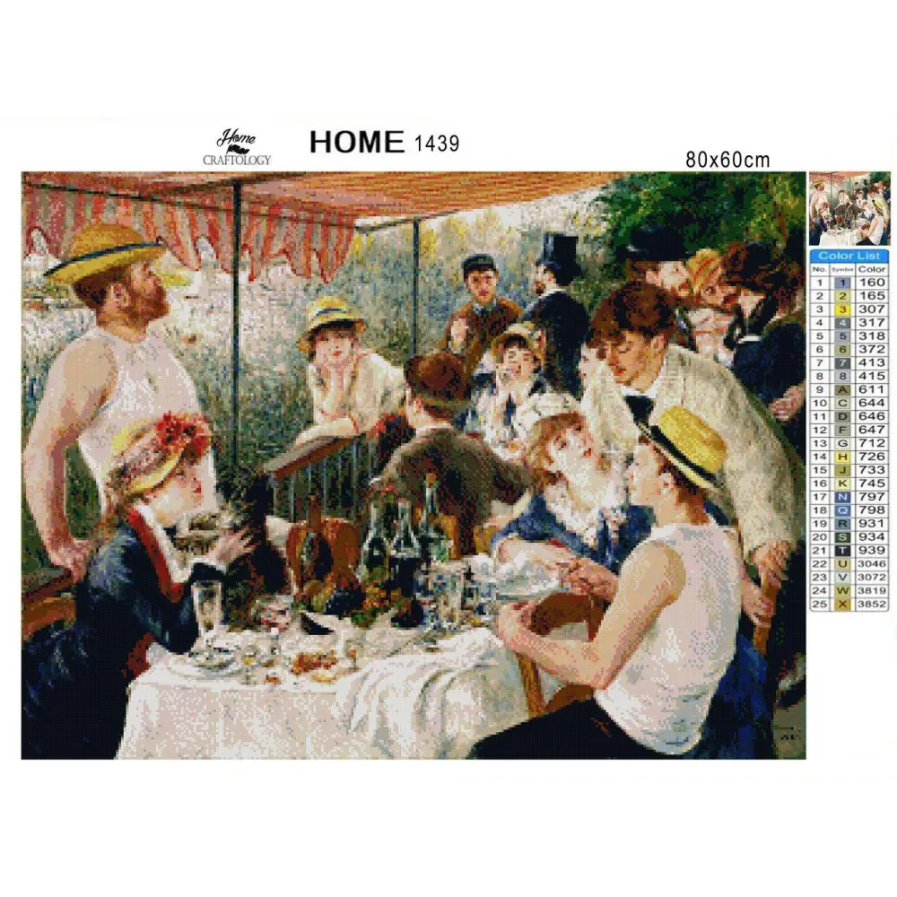 Luncheon of the Boating Party - Premium Diamond Painting Kit - Diamond Painting Kit