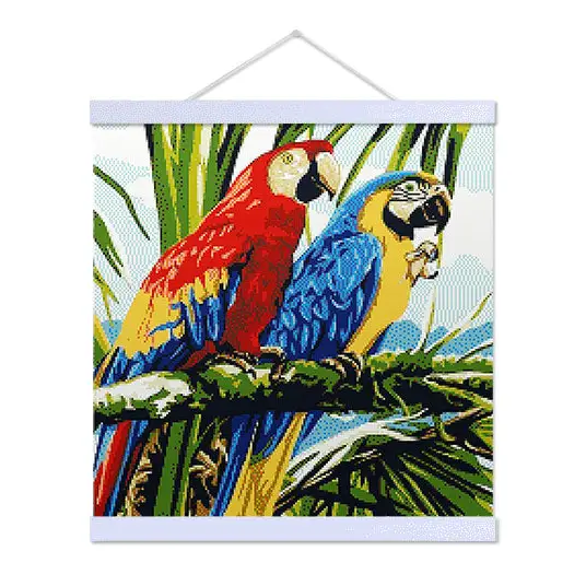 Macaw Birds - Premium Diamond Painting Kit - Diamond Painting Kit