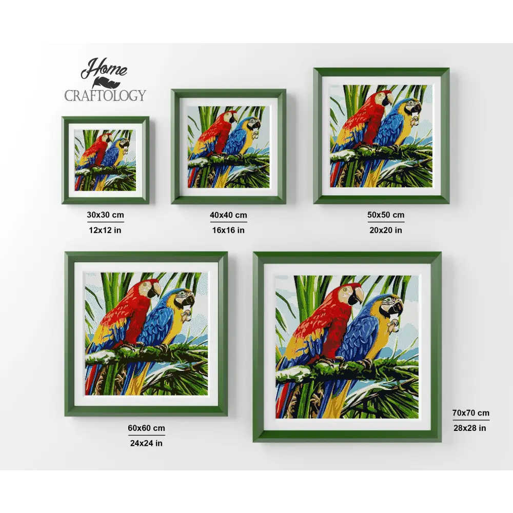 Macaw Birds - Premium Diamond Painting Kit - Diamond Painting Kit