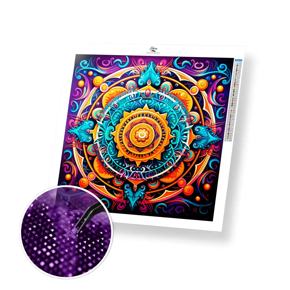 Magical Mandala - Exclusive Premium Diamond Painting Kit - 30x30cm / 12x12’’ / Square (Most Popular) - Diamond Painting