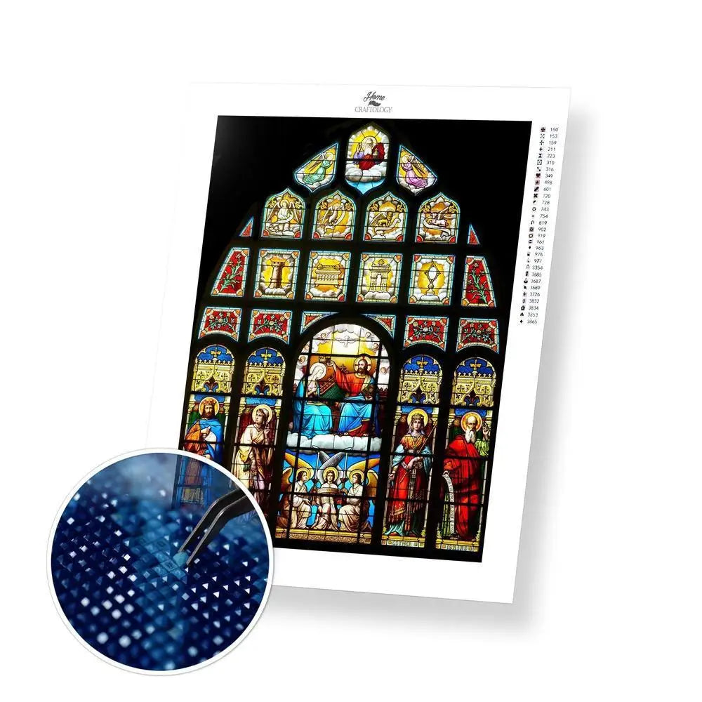 Mary Crowned in Heaven by Jesus - Premium Diamond Painting Kit - 30x40cm / 12x16’’ / Square (Most Popular) - Diamond