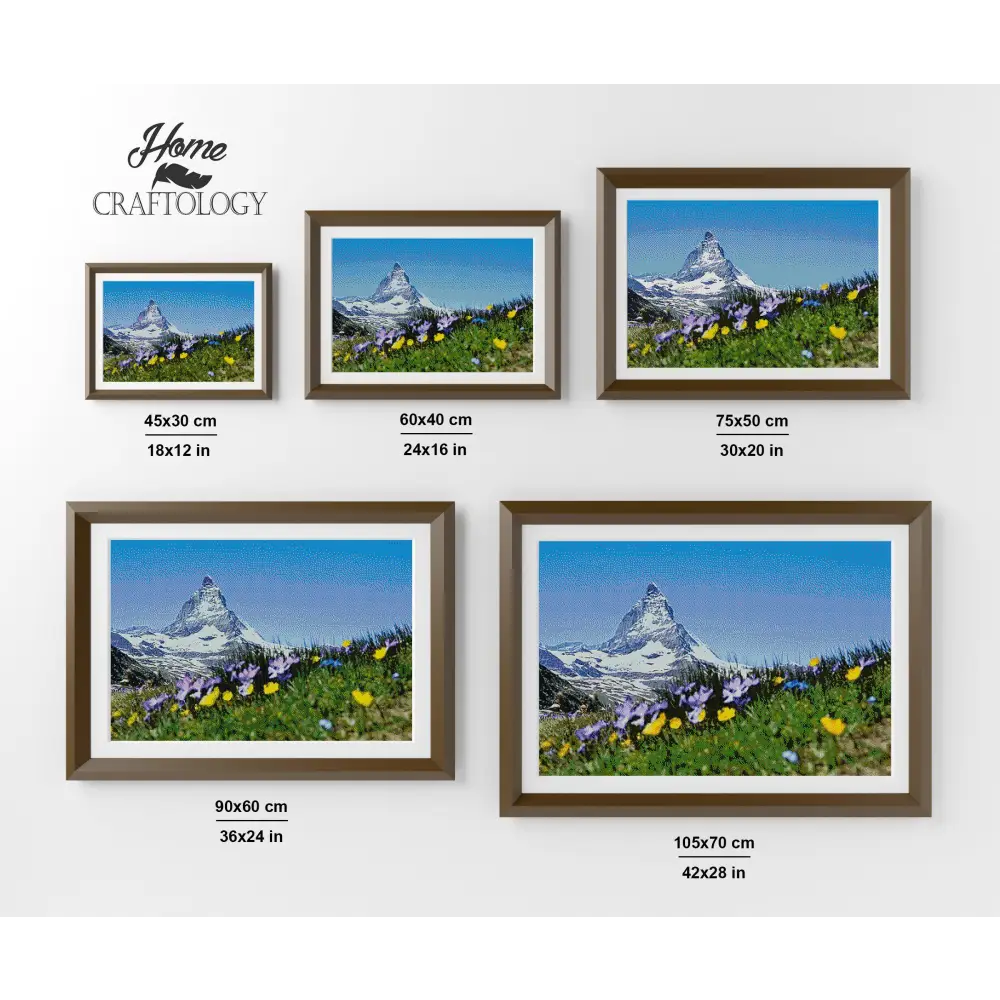 Meadow below the Alps - Premium Diamond Painting Kit - Diamond Painting Kit