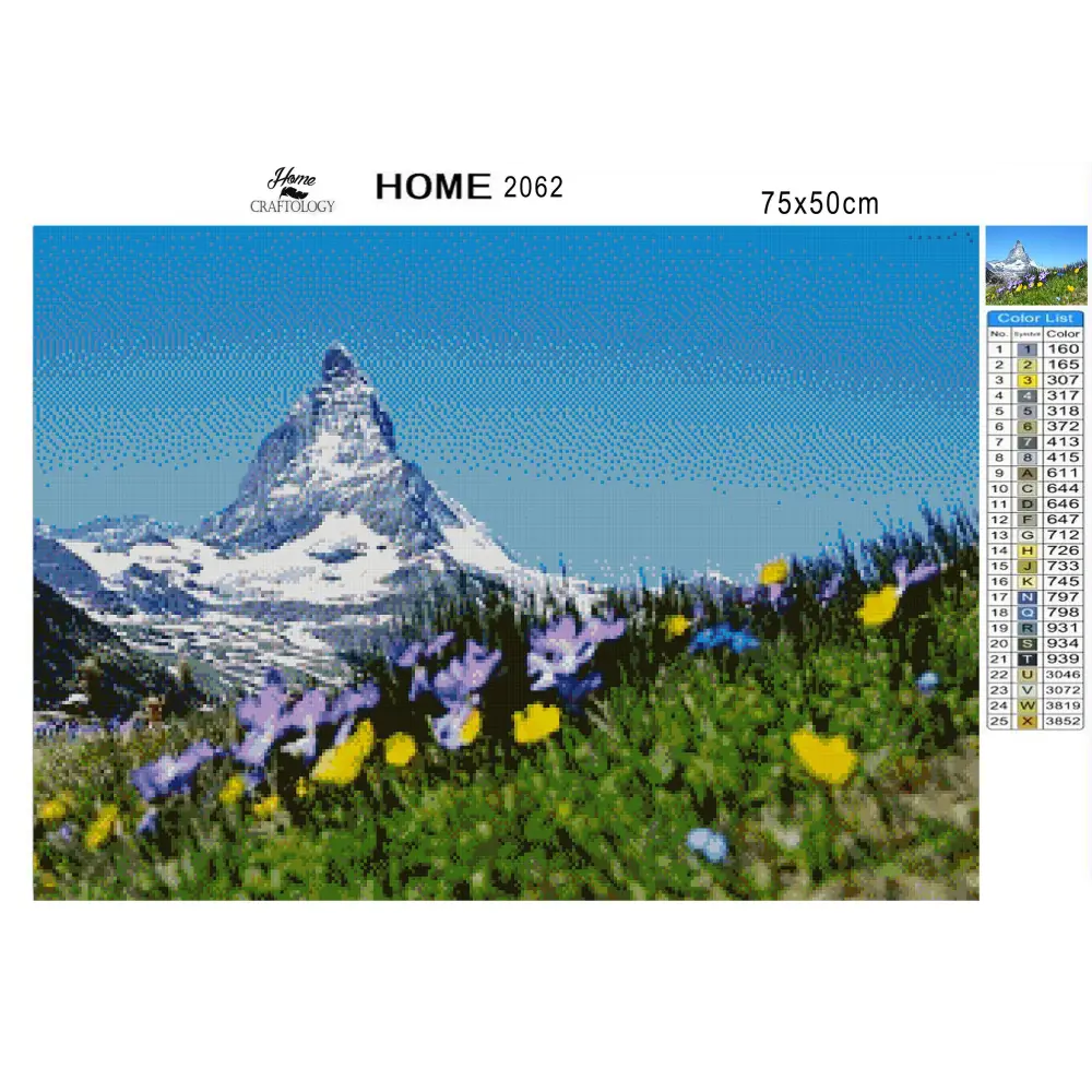 Meadow below the Alps - Premium Diamond Painting Kit - Diamond Painting Kit