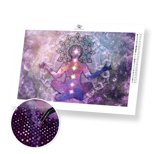 Meditation - Premium Diamond Painting Kit - 45x30cm / 18x12’’ / Square (Most Popular) - Diamond Painting Kit