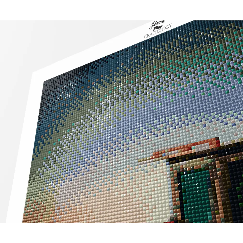 Mermaid on a Fishing Boat - Premium Diamond Painting Kit - Diamond Painting Kit