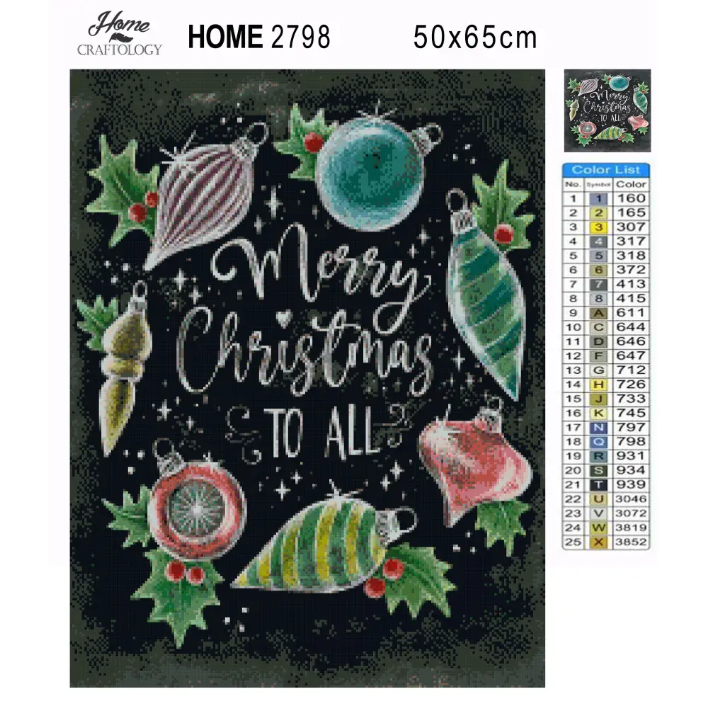 Merry Christmas to All - Premium Diamond Painting Kit - Diamond Painting Kit