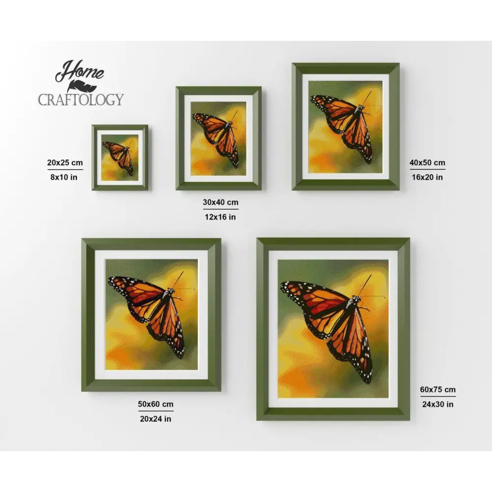 Monarch Butterfly Painting - Diamond Painting Kit - Home Craftology