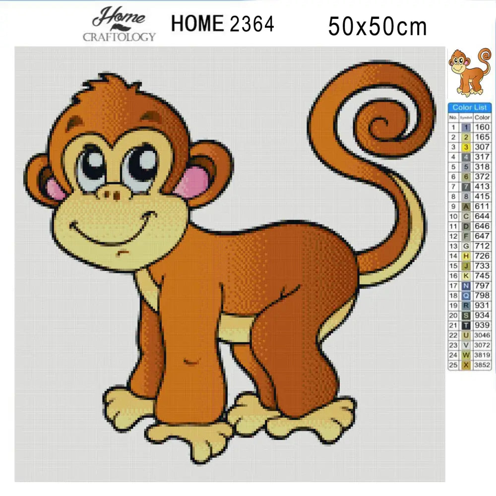 Monkey - Premium Diamond Painting Kit - Diamond Painting Kit