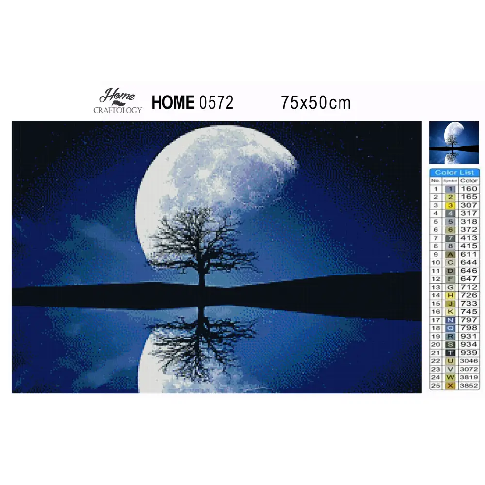 Moon Reflection - Premium Diamond Painting Kit - Diamond Painting Kit