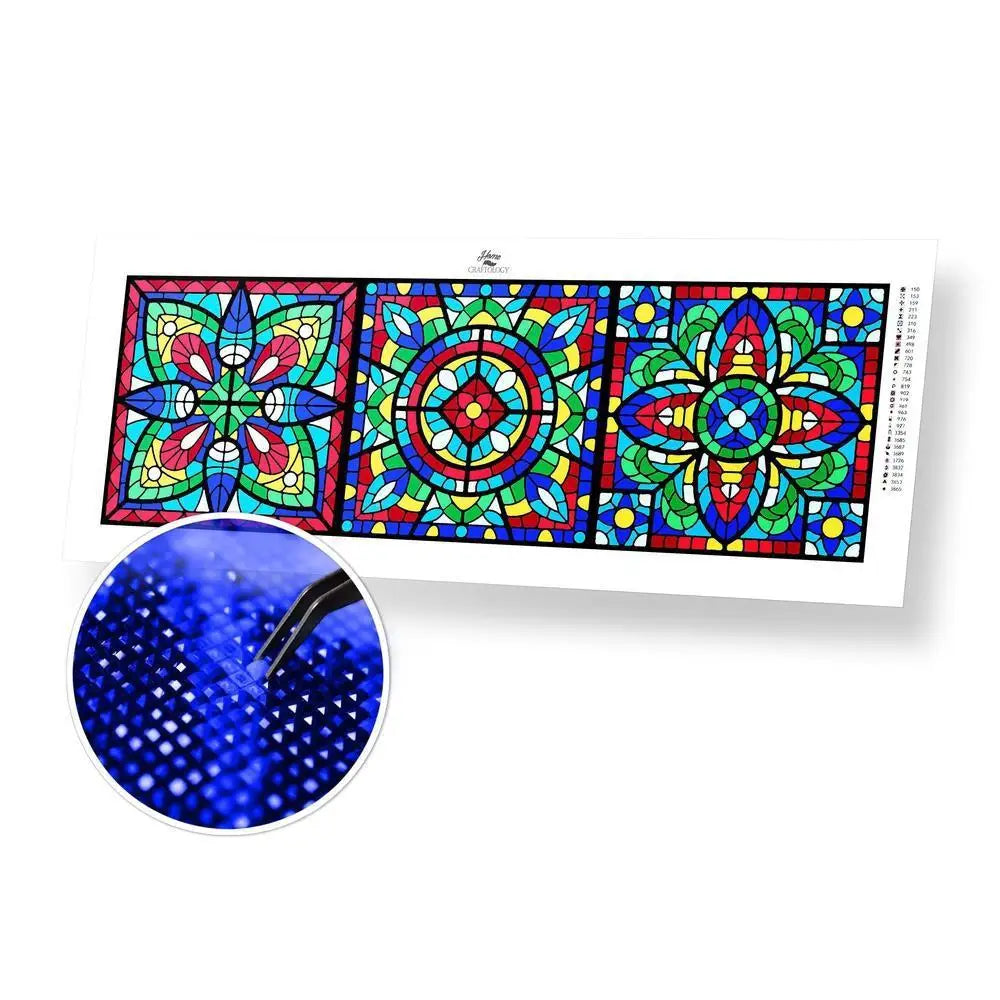 Mosaic Tile Pattern - Premium Diamond Painting Kit - 70x20cm / 28x8’’ / Square (Most Popular) - Diamond Painting Kit