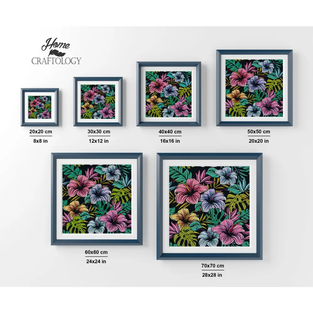 Neon Flowers - Premium Diamond Painting Kit - Diamond Painting Kit